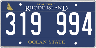 RI license plate 319994