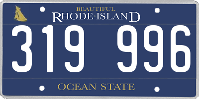 RI license plate 319996