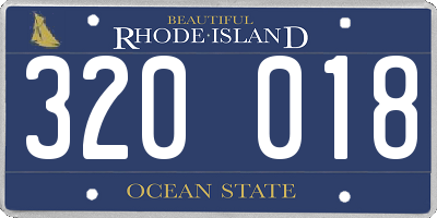 RI license plate 320018