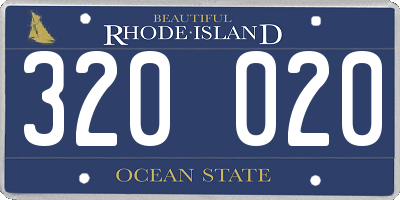 RI license plate 320020