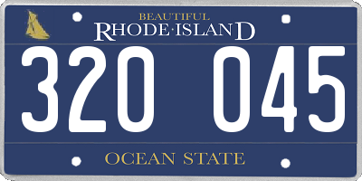 RI license plate 320045