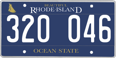 RI license plate 320046