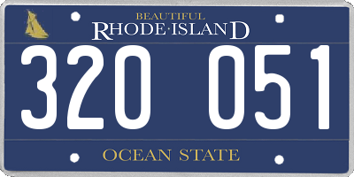 RI license plate 320051