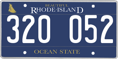 RI license plate 320052