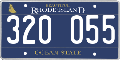 RI license plate 320055