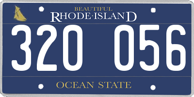 RI license plate 320056