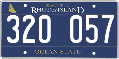 RI license plate 320057
