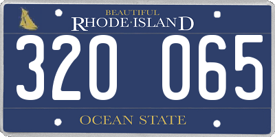 RI license plate 320065