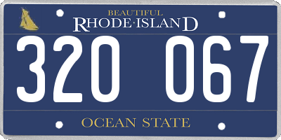 RI license plate 320067