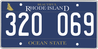 RI license plate 320069