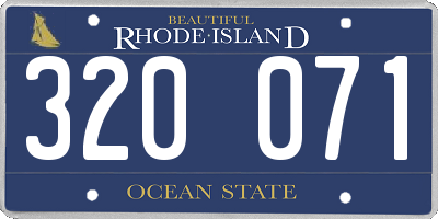 RI license plate 320071