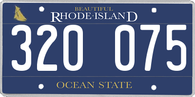 RI license plate 320075