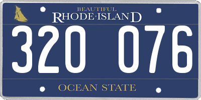 RI license plate 320076