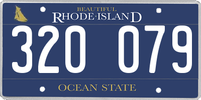 RI license plate 320079
