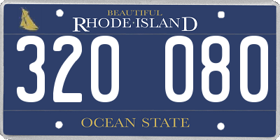 RI license plate 320080