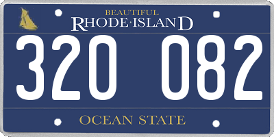 RI license plate 320082
