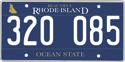 RI license plate 320085