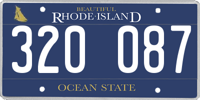 RI license plate 320087