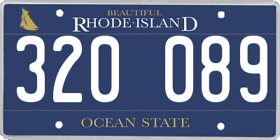 RI license plate 320089