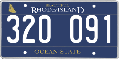 RI license plate 320091