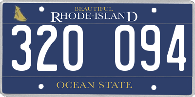 RI license plate 320094
