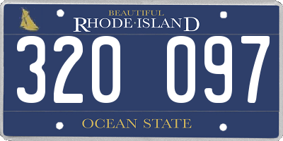 RI license plate 320097
