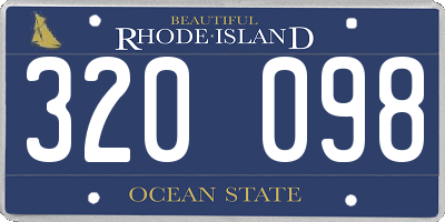 RI license plate 320098