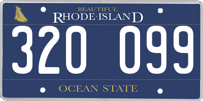 RI license plate 320099