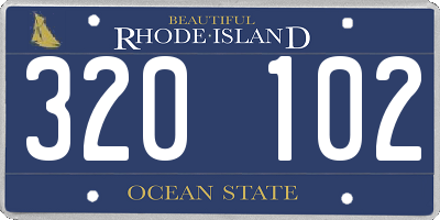 RI license plate 320102
