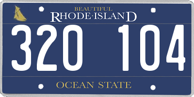 RI license plate 320104
