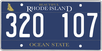 RI license plate 320107