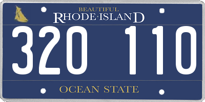 RI license plate 320110
