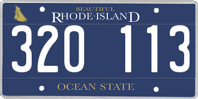 RI license plate 320113