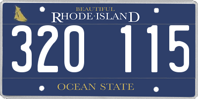 RI license plate 320115