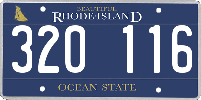 RI license plate 320116