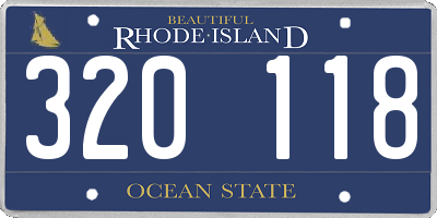 RI license plate 320118