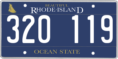 RI license plate 320119