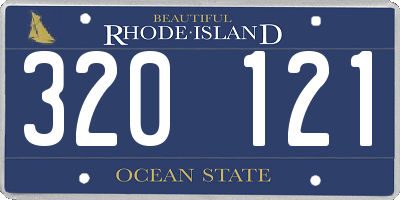 RI license plate 320121