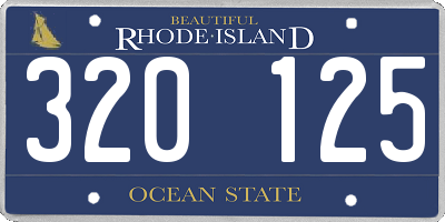 RI license plate 320125