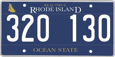 RI license plate 320130
