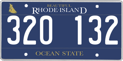RI license plate 320132