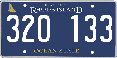RI license plate 320133
