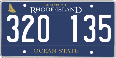 RI license plate 320135