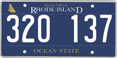 RI license plate 320137