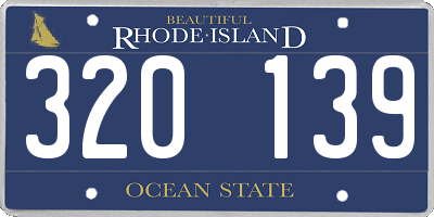 RI license plate 320139