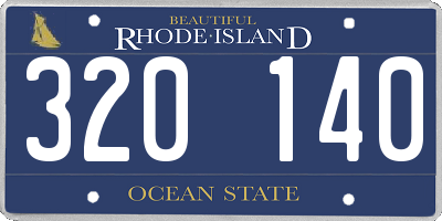 RI license plate 320140