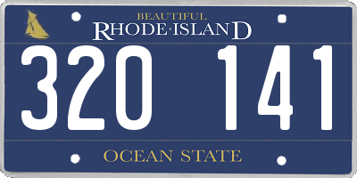 RI license plate 320141