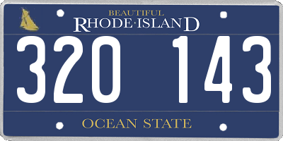 RI license plate 320143