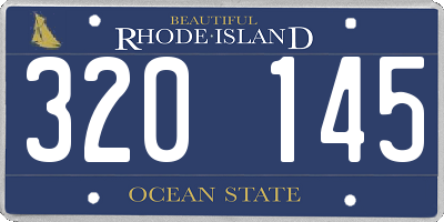 RI license plate 320145