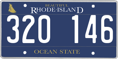RI license plate 320146